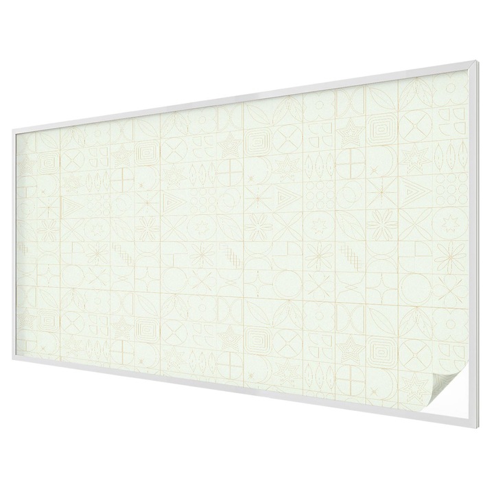 Folie Decorativa, Tulup, Mozaic geometric modern cu motiv natural, Autoadeziva cu Efect de Vitraliu, 200x116 cm, Ideal Pentru Decor Interior, 010450850060000288824
