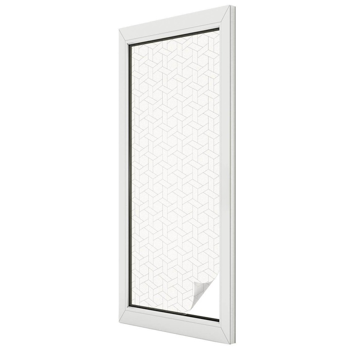 Autocolant Folie Autoadeziva Decorativa, Tulup, Geometrie si subtilitate eleganta a modelului, Ideal Pentru Ferestre si Geamuri Interioare, 50x146 cm, Ideal Pentru Decor Interior, 010450850070000276786