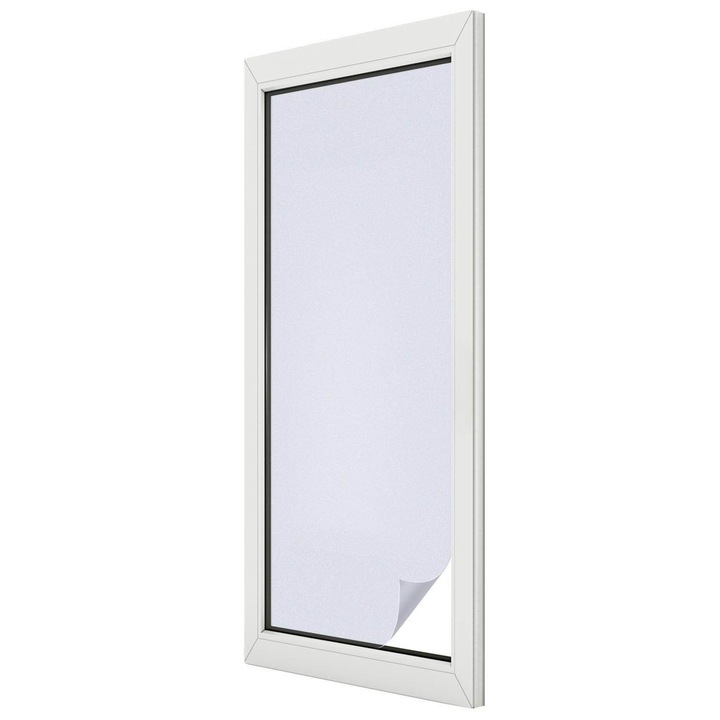 Autocolant Folie Autoadeziva Decorativa, Tulup, Suprafata albastru-gri in stil minimalist, Geam Vitraliu, 50x146 cm, Ideal Pentru Decor Interior, 0104508500700ccd2d8e4