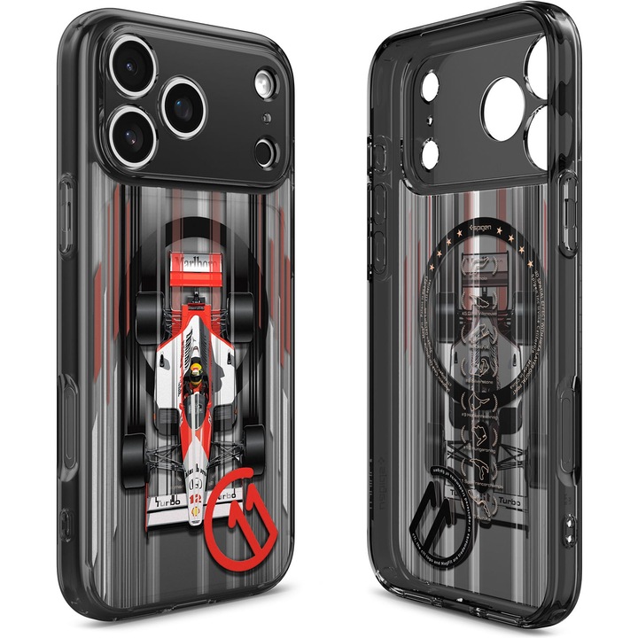 Калъф, Spigen Ultra Hybrid T Mag (CC) C11 Turbo за iPhone 17 Pro, Сиво С Шарка