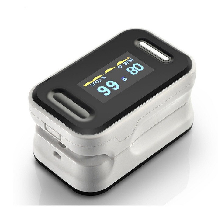 Пулсоксиметър, преносим, 50g, TFT дисплей, за пръст