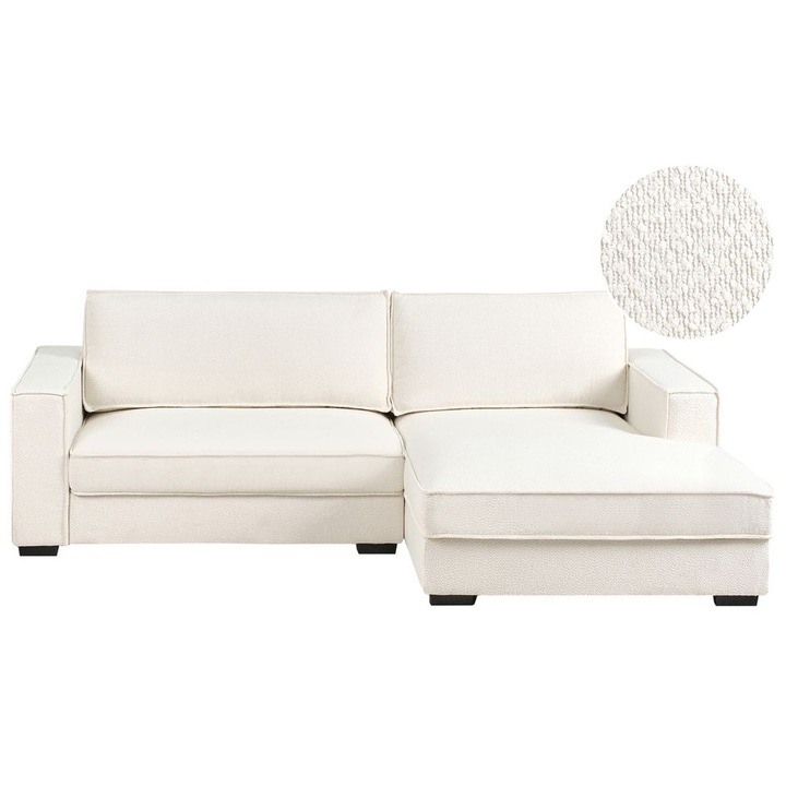 Coltar Renders Boucle Alb-murdar Stanga