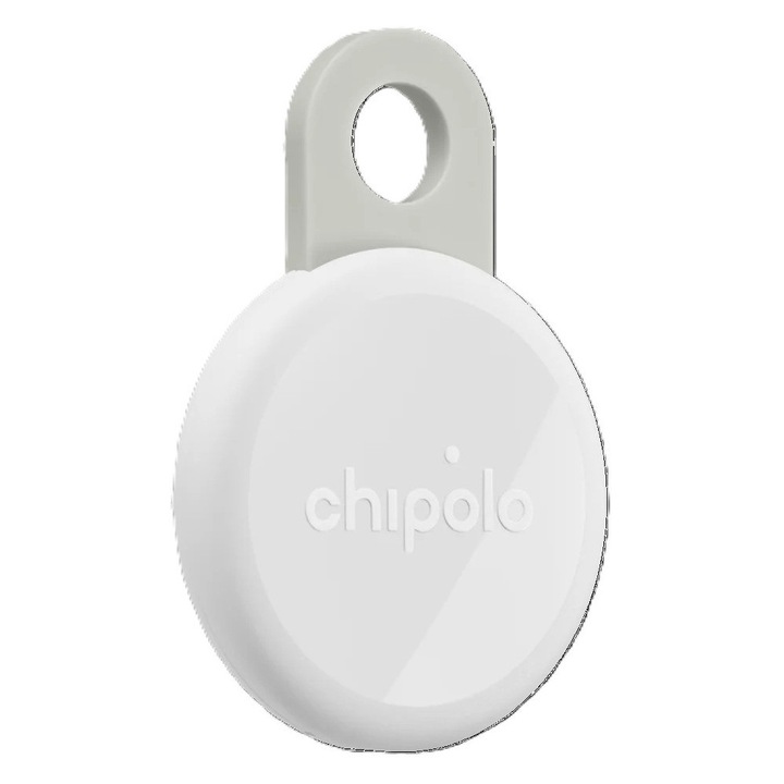 Tracker de chei CHIPOLO, LOOP, iPhone, Android, Reincarcabil, alb
