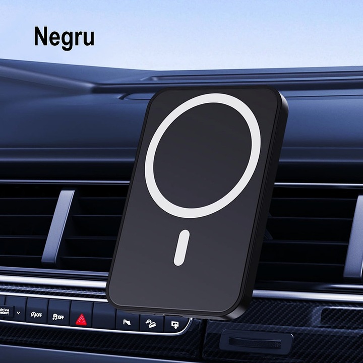 Поставка за кола, с безжично зареждане 15W, Регулируема основа на 360°, Tech-Protect