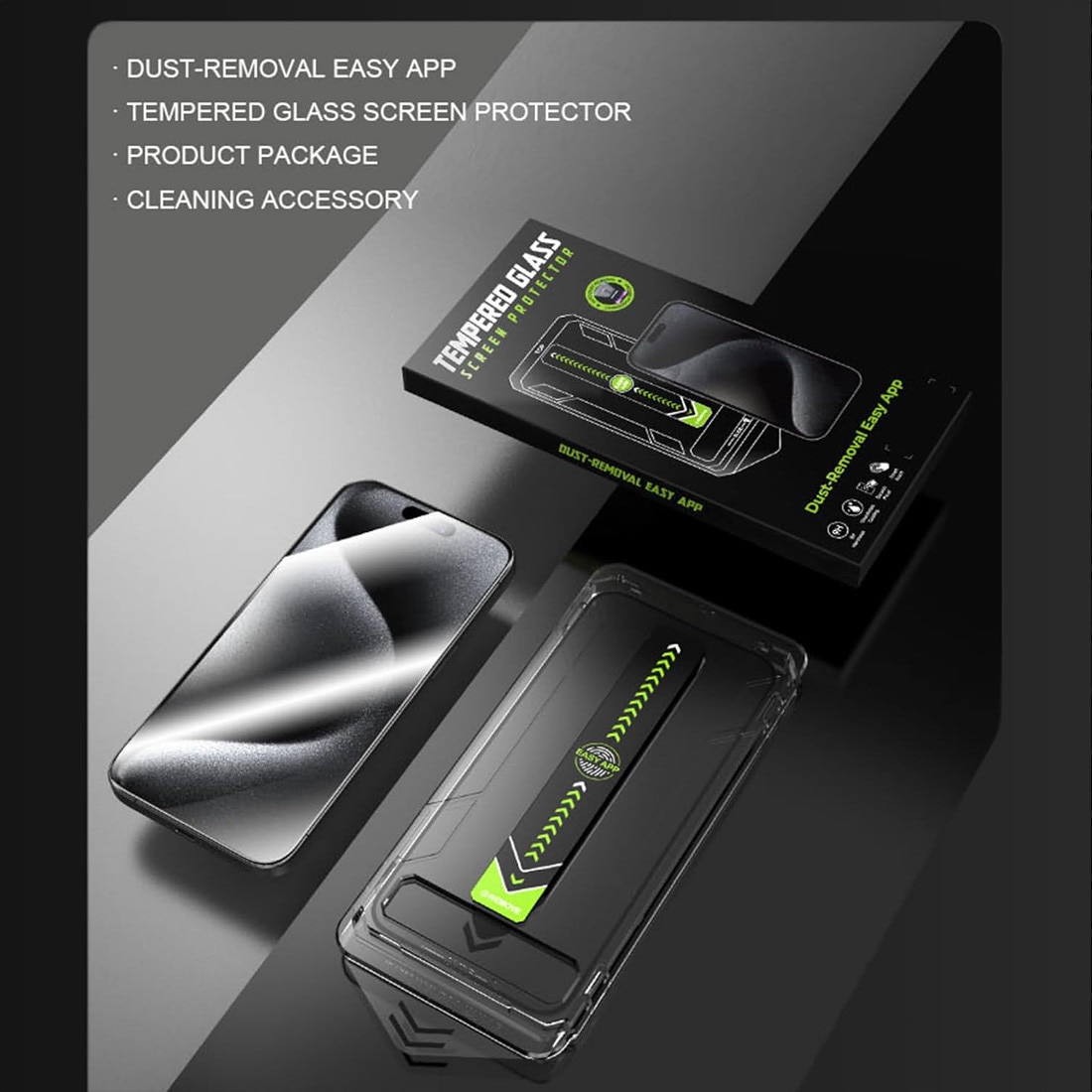 Folie protectie pentru iPhone 17 Pro, DEISNGB, sticla temperata, tehnologie automata de eliminare a prafului, advanced touch sensitivity, acoperire oleofoba, anti-amprente