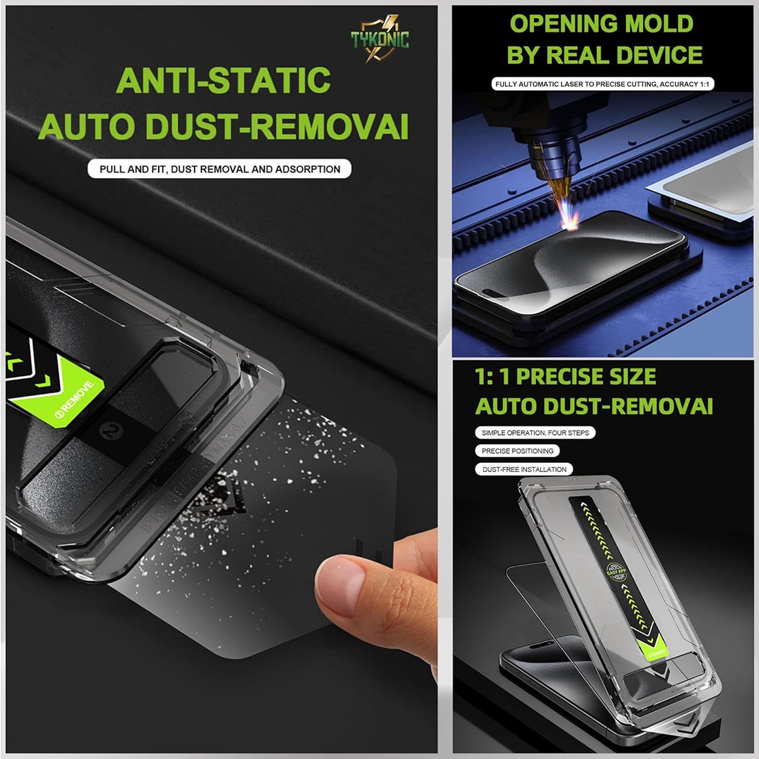 Folie protectie pentru iPhone 17 Pro, DEISNGB, sticla temperata, tehnologie automata de eliminare a prafului, advanced touch sensitivity, acoperire oleofoba, anti-amprente