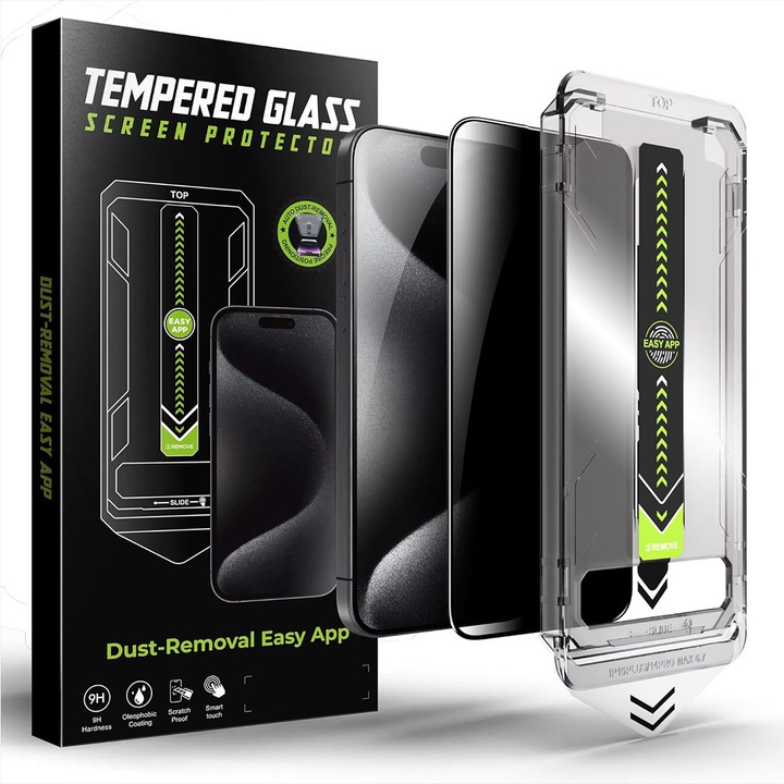 Folie protectie pentru iPhone 17 Pro, DEISNGB, sticla temperata, tehnologie automata de eliminare a prafului, advanced touch sensitivity, acoperire oleofoba, anti-amprente