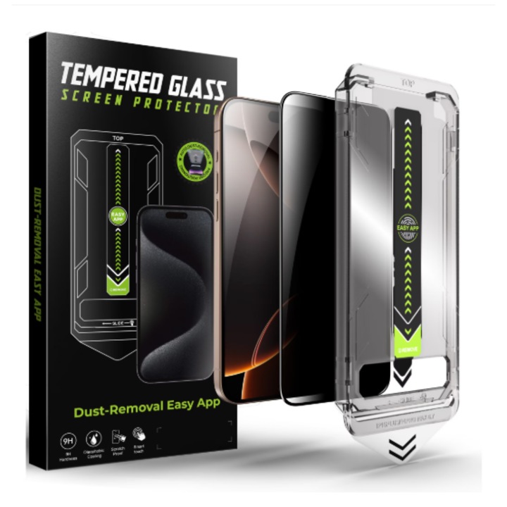 Folie protectie pentru iPhone 17 Pro Max, DEISNGB, sticla temperata, tehnologie automata de eliminare a prafului, advanced touch sensitivity, acoperire oleofoba, anti-amprente