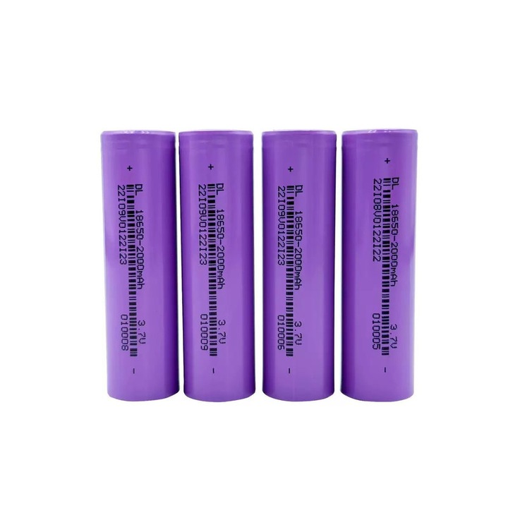 Baterie litiu 18650 3.7V 2000mAh - Potrivita pentru power bank-uri, iluminat, boxe, supraveghere, laptop-uri si multe altele