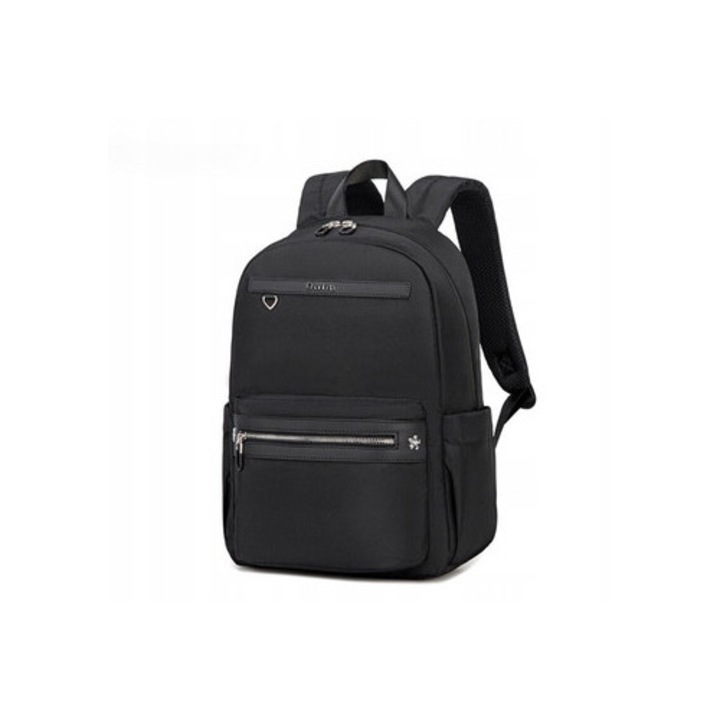 Rucsac urban negru de dama, 14, 3 l, impermeabil, tineresc, pentru laptop de 13", pentru utilizare zilnica. CHANTRIA CB649black