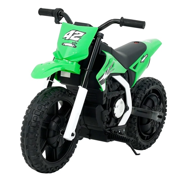 Motocicleta electrica pentru copii Kinderauto BalanceBike 350W, verde, 4-9 ani