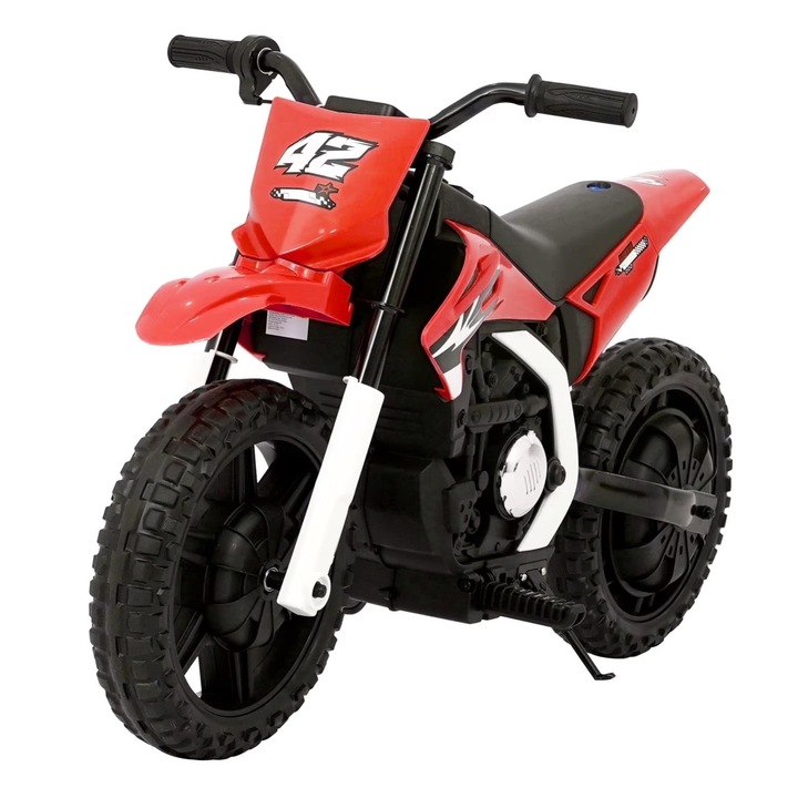 Motocicleta electrica pentru copii Kinderauto BalanceBike 350W, rosie, varsta 4-9 ani