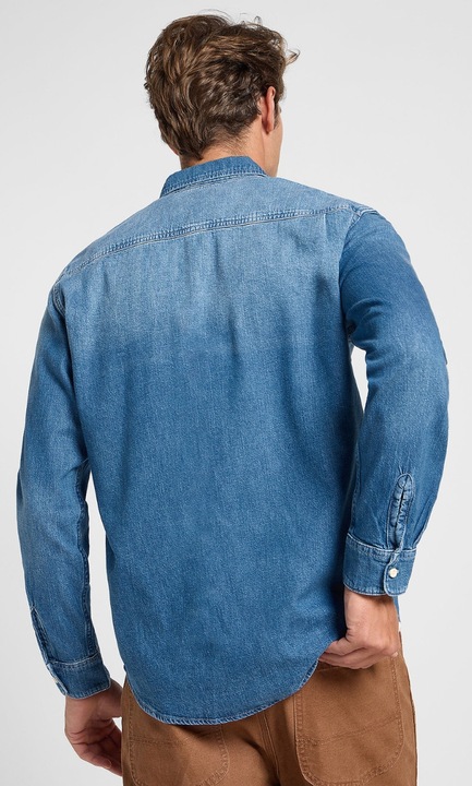 Férfi ing, Lee, WORKWEAR SHIRT 2.0, túlméretezett, kék, pamut