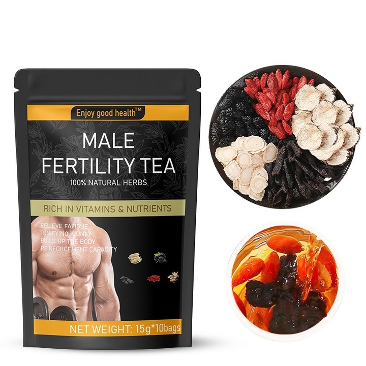 Ceai Ayurvedic pentru Barbati, pentru sprijinirea functiei erectile si a vitalitatii masculine, 10 plicuri, amestec premium de plante pentru energie si sanatate, infuzie naturala, ceai pentru sanatatea barbatilor