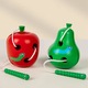 Joc de indemanare Fructe din lemn de Snuruit, Fruit Combination, Mar si Para, + 3 ani
