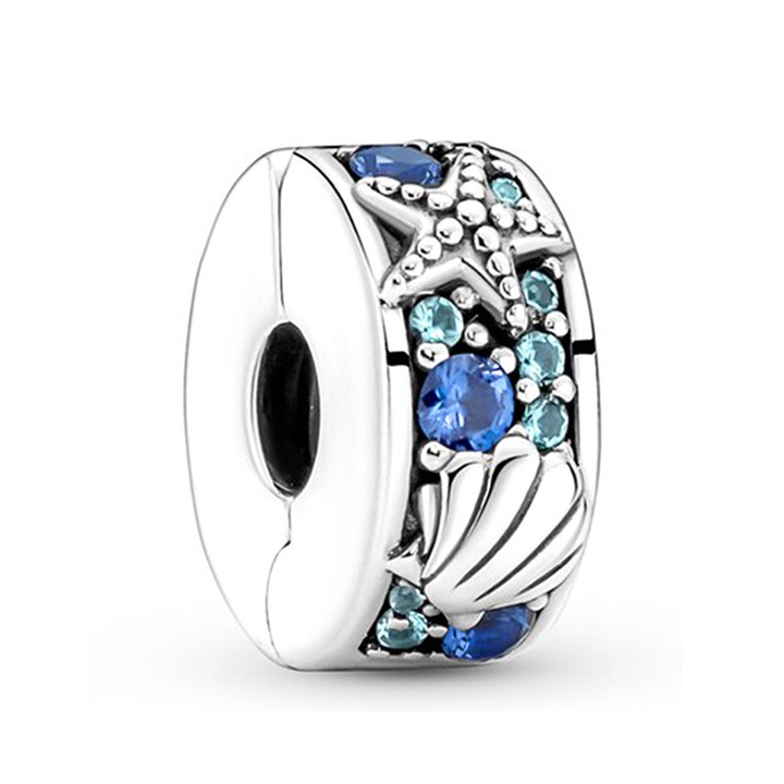 Fix csatos biztonsági csat laza gyöngyös karkötő nyaklánc medál kiegészítő, 10-es stílus