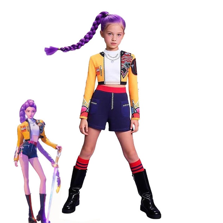 Costum de cosplay K-POP Witcher Girls, Rumi, set 2 piese, 120cm