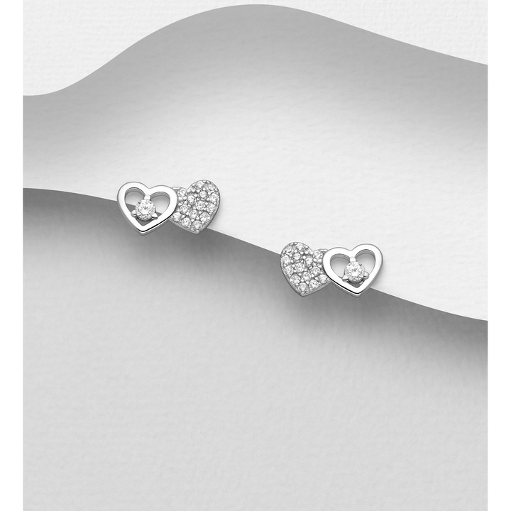 Cercei mici inima argint