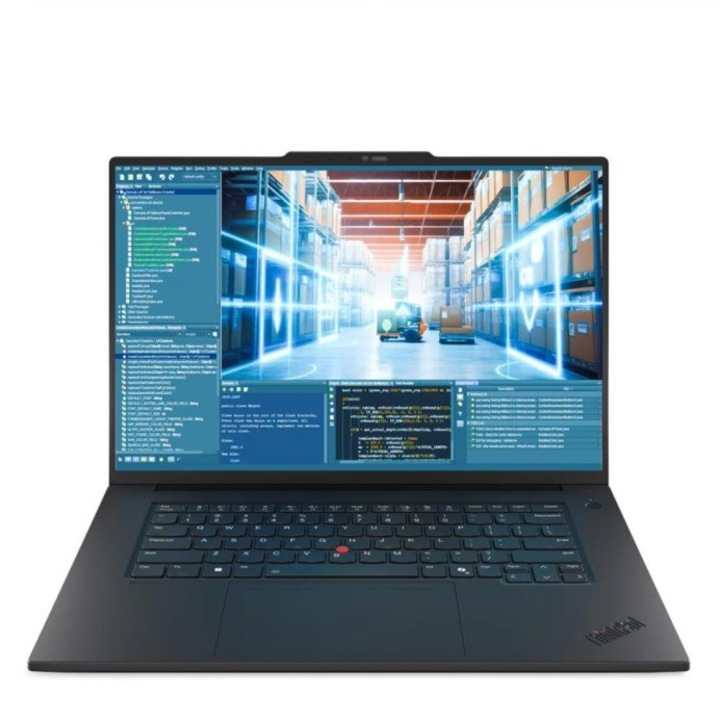 Laptop Lenovo ThinkPad P1 Gen 8; 16" 3.2K (3200x2000) Tandem OLED 600nits Anti-glare / Anti-reflection / Anti-smudge, 100% DCI-P3, 40-120Hz, DisplayHDR™ 600, Dolby Vision®, Eyesafe®, TÜV Low Blue Light, Touch; Intel® Core Ultra 7 265H, 16C (6P + 8E +