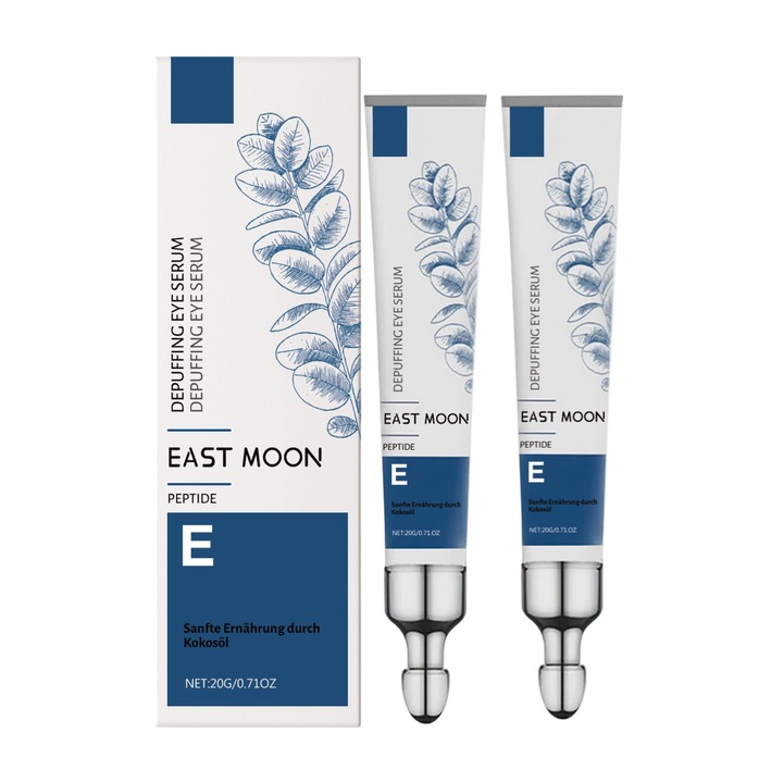 Férfi szemránckrém, EAST MOON, 2 darabos szett, csökkenti a sötét karikákat, hidratál, minden bőrtípusra, 20g