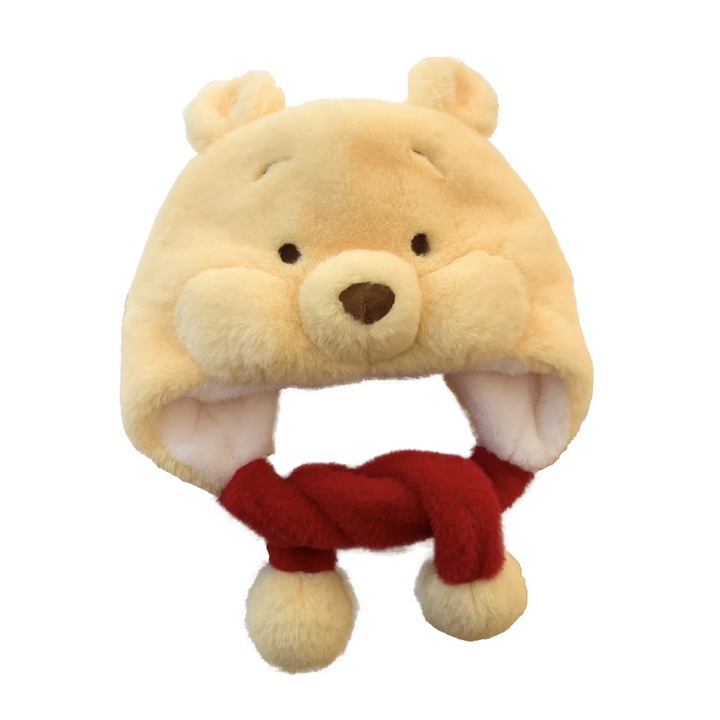 Caciula plus cu ursulet, protectie urechi Winnie the Pooh, M (56-58cm)