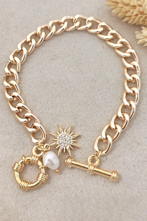 Atelier Miu, Гривна тип верижка с висулка, Златист