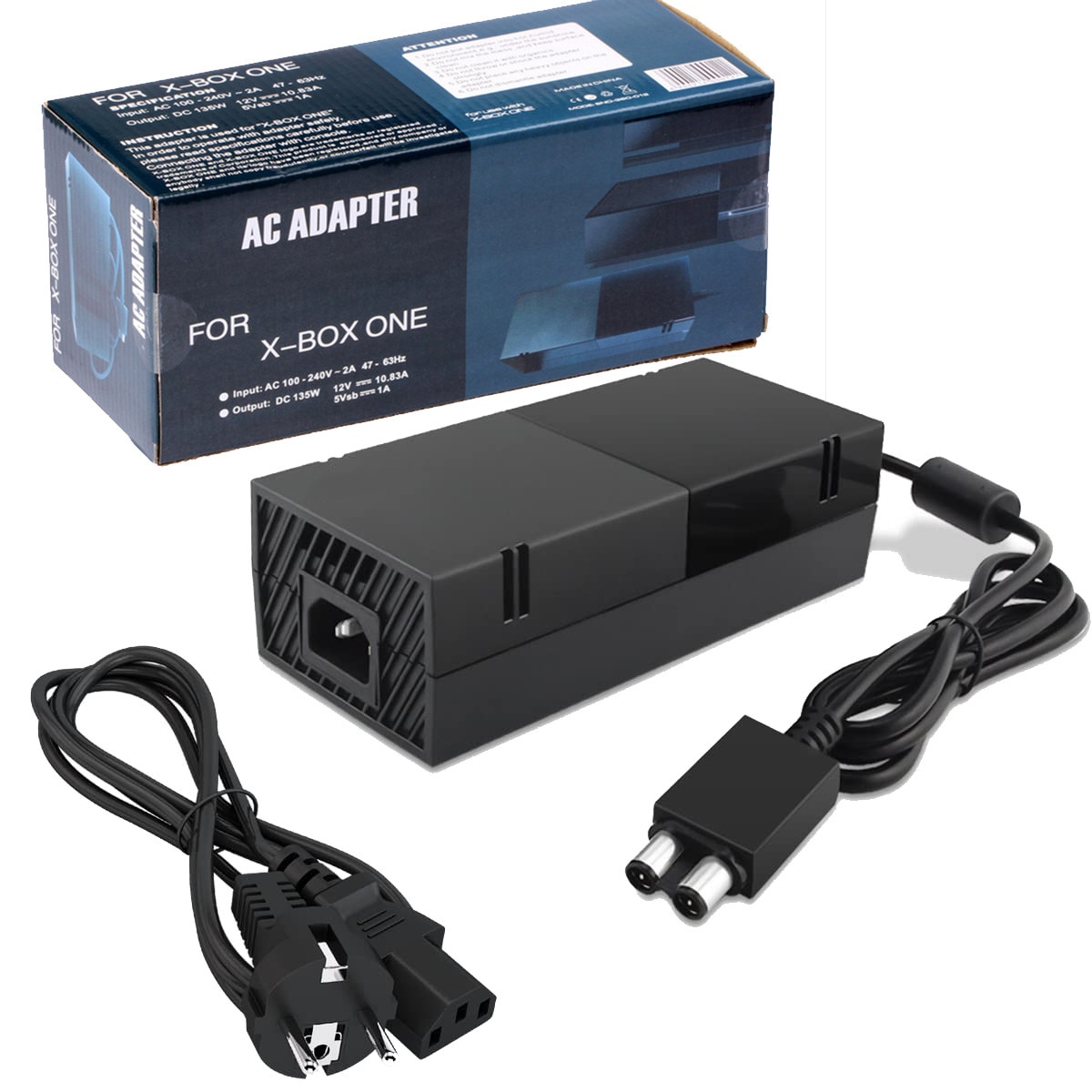 Adaptor sursa de alimentare, Bedee, Pentru Xbox One, 100-240V, Indicator luminos LED, Versiune Silentioasa, 17x7.5x5cm, Negru