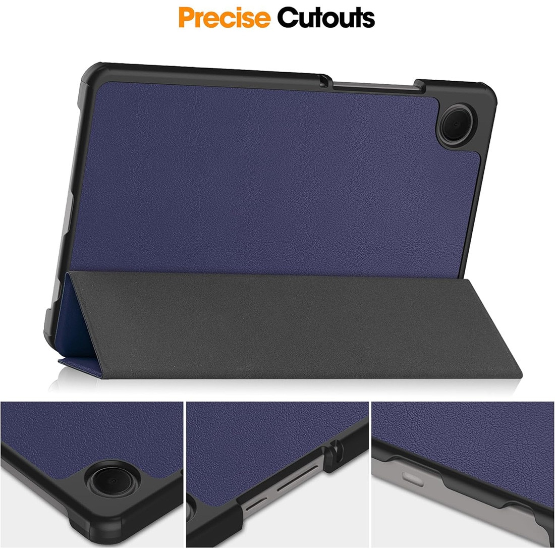 Husa tableta, DEISNGB, Compatibil cu Samsung Galaxy Tab A9 Plus/A9+ 2023, 11'', Functie sleep/wake-up, Antisoc, Rezistent la uzura, Usor de instalat, Portabil, Design ergonomic, TPU/Albastru inchis