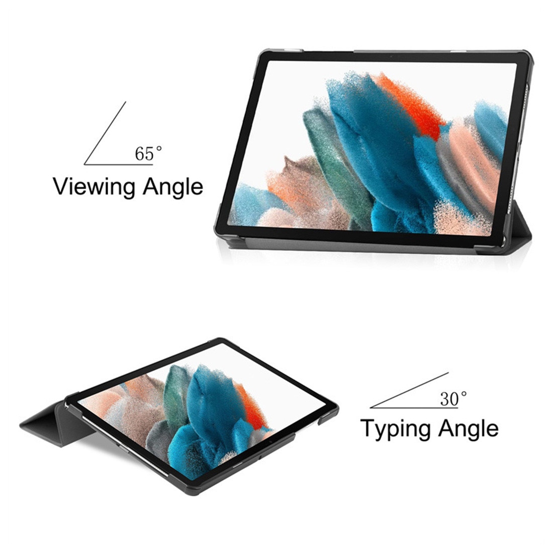 Husa tableta, DEISNGB, Compatibil cu Samsung Galaxy Tab A9, 2023, Functie sleep/wake-up, Antisoc, Rezistent la uzura, Usor de instalat, Portabil, Design ergonomic, TPU/Negru