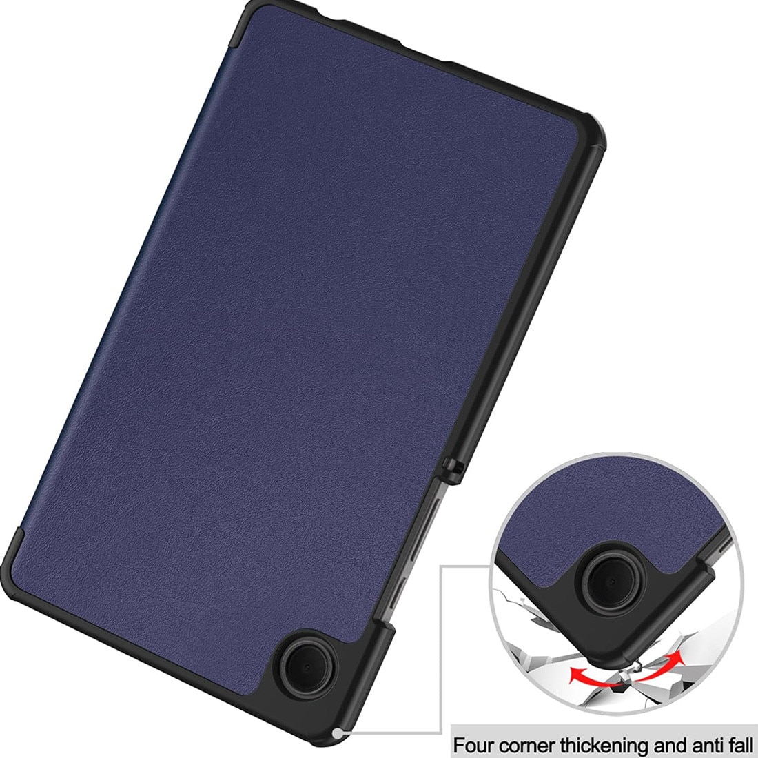 Husa tableta, DEISNGB, Compatibil cu Samsung Galaxy Tab A9 Plus/A9+ 2023, 11'', Functie sleep/wake-up, Antisoc, Rezistent la uzura, Usor de instalat, Portabil, Design ergonomic, TPU/Albastru inchis