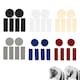 Set 36 petice repararea autoadezive, asskanaer, Reparatii autocolante de reparatii pentru haine, Suport autoadeziv, Poate fi taiat, Patrat/Rotund, Pentru incaltaminte sport si eleganta, din piele, 6*2 cm, Negru, Alb, Gri, Albastru, Galben, Rosu
