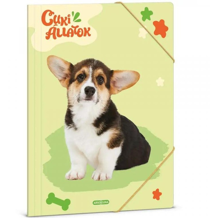Ars Una: Cuki Állatok  Welsh Corgi A/4 gumis dosszié