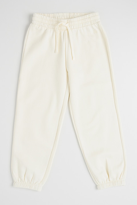 United Colors of Benetton, Húzózsinóros pamut szabadidőnadrág, Törtfehér