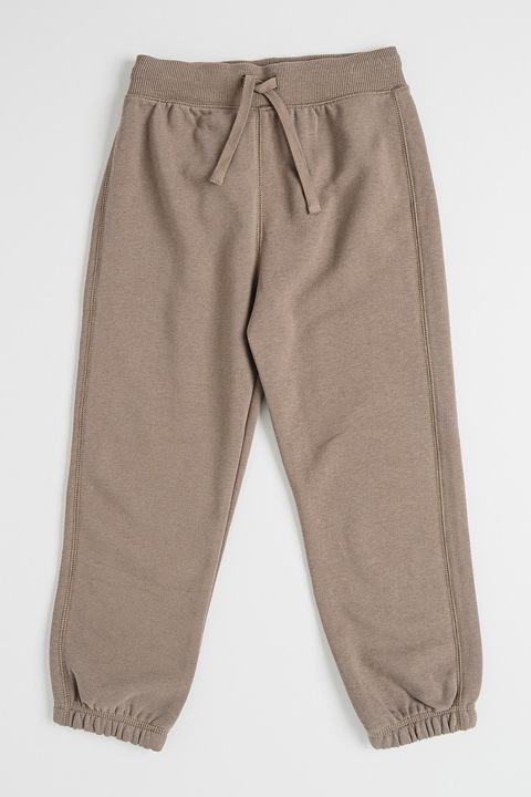 United Colors of Benetton, Húzózsinóros pamuttartalmú szabadidőnadrág, Sötétbarna