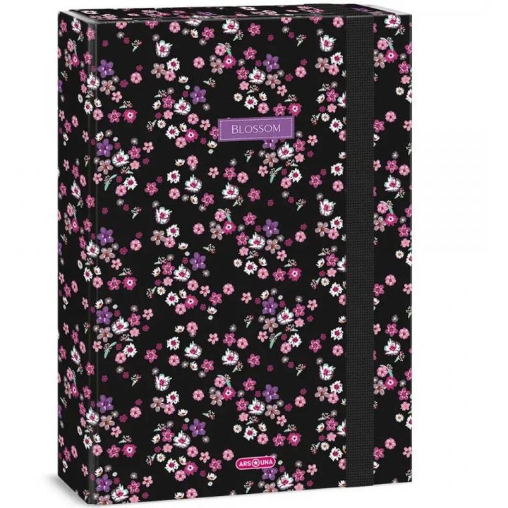Ars Una: Pearl Blossom Black A/4 füzetbox