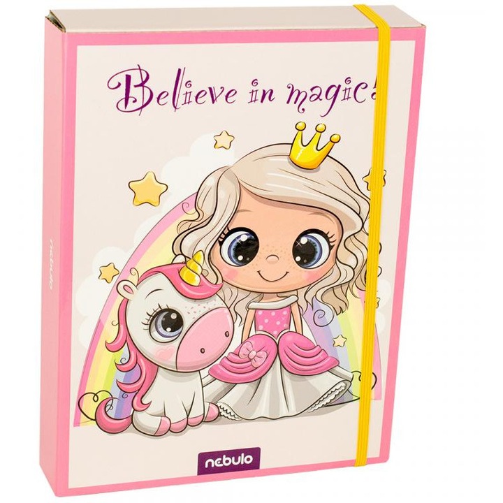 Nebulo: Dosar A/5 cu model prințesă și unicorn