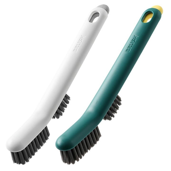 Комплект от 2 броя, Детайлни четки за маратонки и пране - Комплект от 2 броя, топлоустойчив материал, компактни и многофункционални за домашна употреба и пътувания, бял и зелен