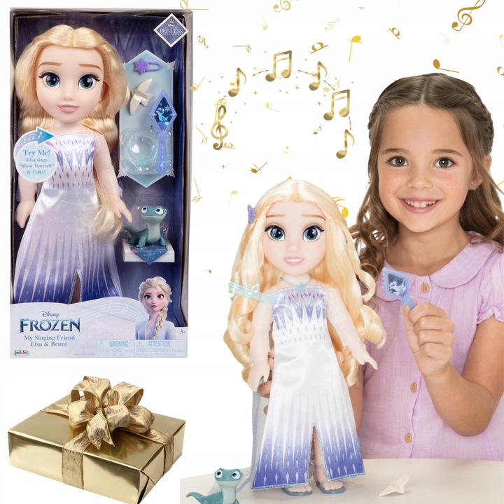 Пееща кукла Disney Замръзналото кралство Елза 35 см с аксесоари, многоцветна, за деца над 3 години