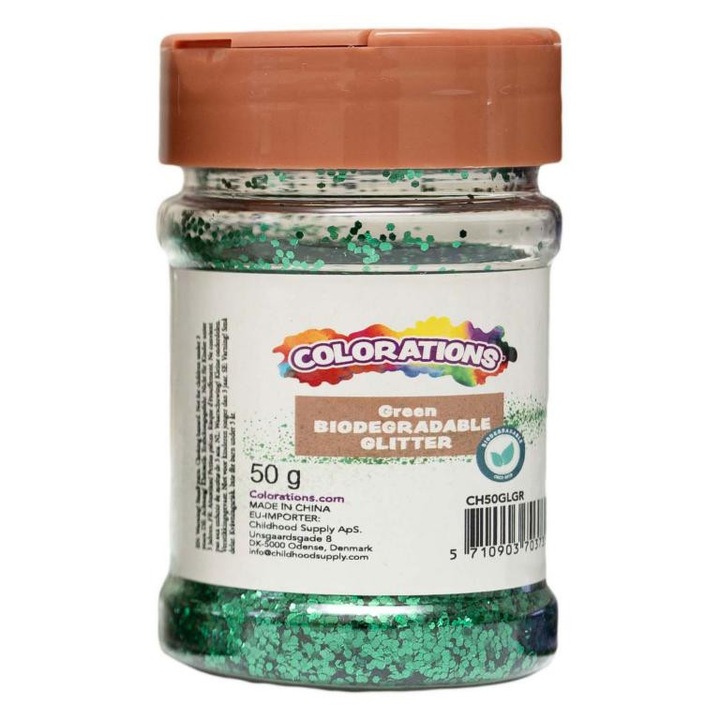Colorations - Biológiailag lebontható csillámpor zöld - 50 g