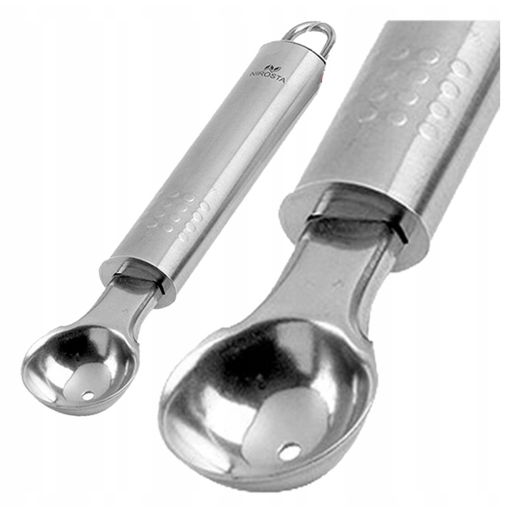 Lingură pentru bile de fructe, Fackelmann, inox, 3 cm, 17 cm