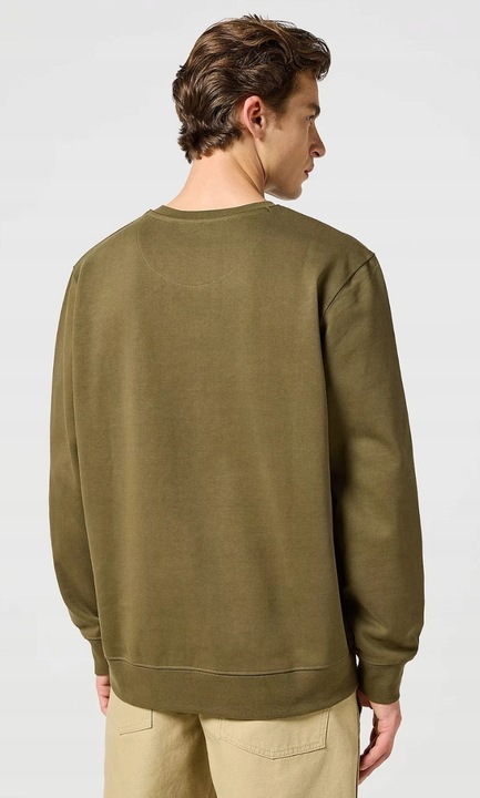 Мъжки суичър, Wrangler, модел Casey Jones, памук, зелен, малко лого