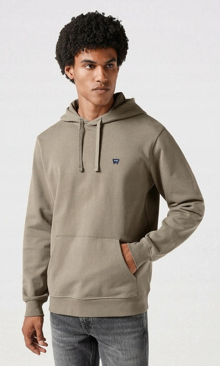 Мъжки суичър Wrangler Solid Hoodie, стандартна кройка, бежов, 100% памук, M INTL