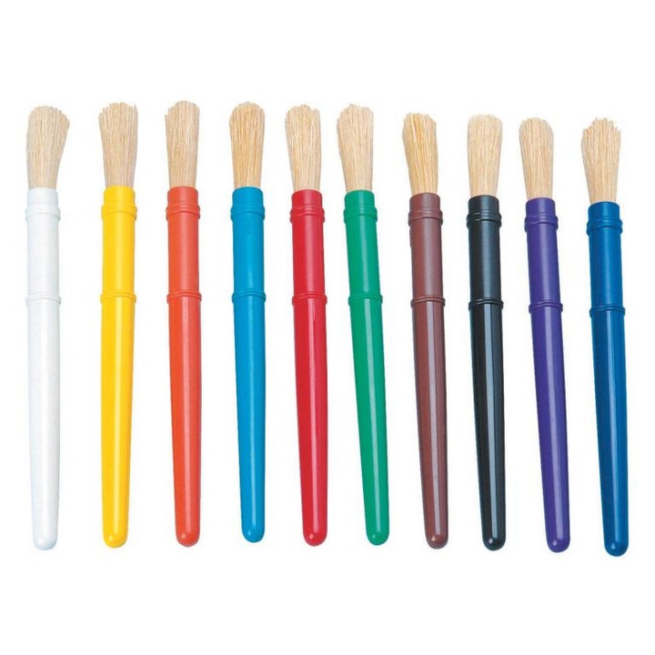 Colorations - Vastag műanyag ecsetek, 10 darab