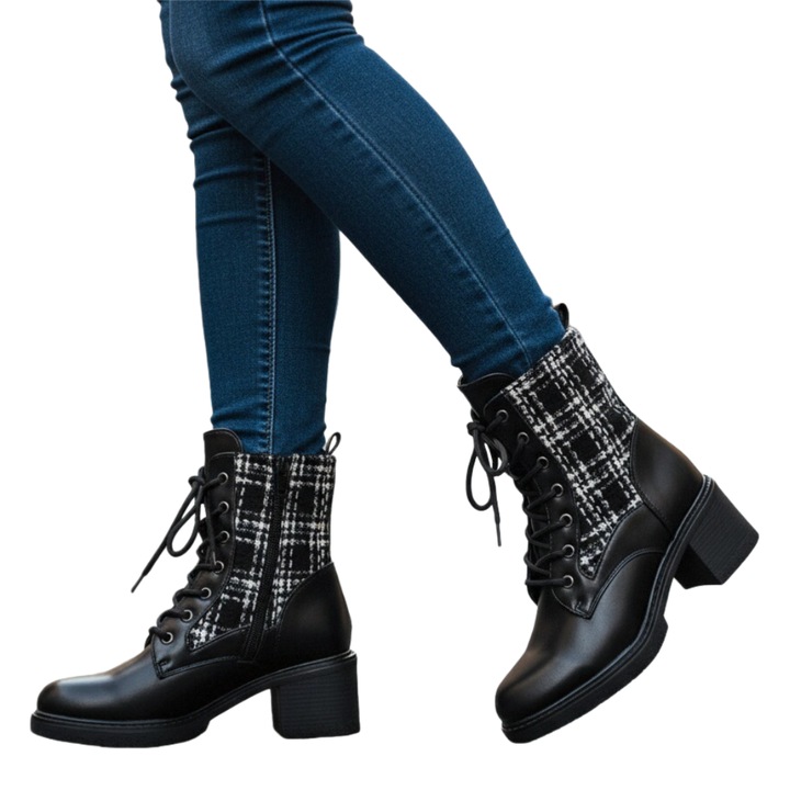 Bélelt csizma A10390negru 122521, Fekete