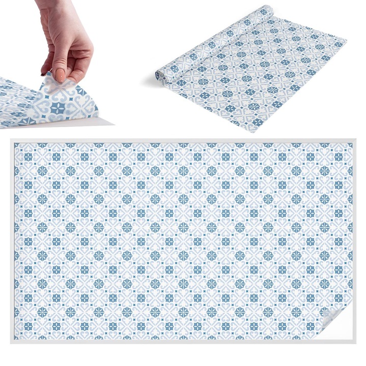 Folie Decorativa, Wallfluent, Decoratiuni cu faianta, Alb, 200x116 cm, Pentru Geam Baie, Autoadeziva Decorativ, 010450850060000283265