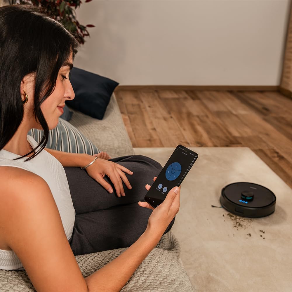 Aspirator și mop robot Cecotec Conga Y50 X-Treme, putere 5000 Pa, bază auto-golire 3L, control aplicație, multifuncțional