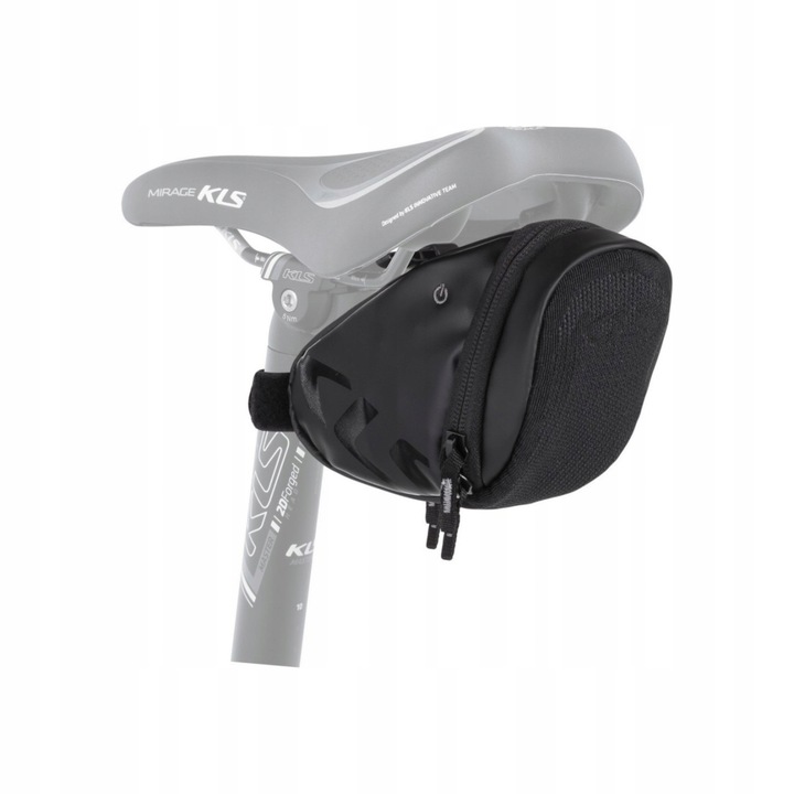 Geantă bicicletă Kellys Slopper L, impermeabilă, LED USB, 1 litru, față