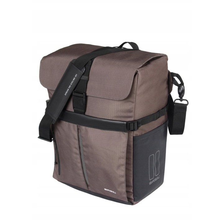 Чанта за багажник Basil Move MIK, 15L, водоустойчива, за лаптоп, 16x38x27 см, кафява