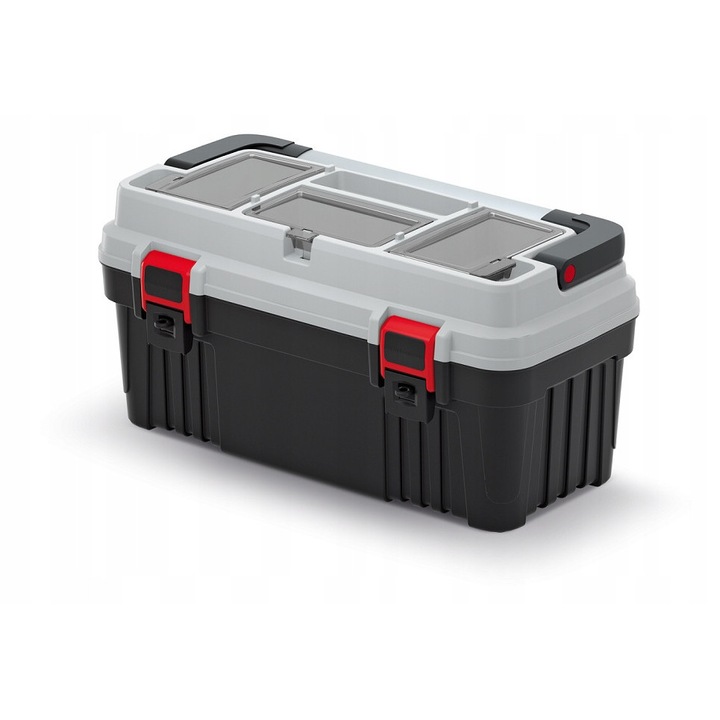 Kistenberg Optima 55 szerszámosláda, hatékony rendszerezés, 54x27.8x26.9cm, fekete