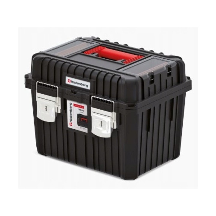 Kistenberg Heavy szerszámosláda, polikarbonát, 445x337mm, 25kg kapacitás, átlátszó rendszerezők